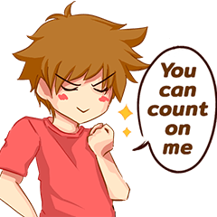 [LINEスタンプ] I am Cute Boyfriend [ENG]