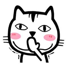 [LINEスタンプ] 白猫と茶猫