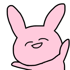[LINEスタンプ] 笑顔がステキなうさぎ