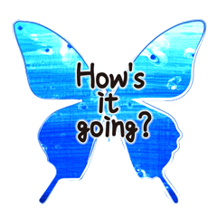 [LINEスタンプ] Butterfly-Pleasant greetings