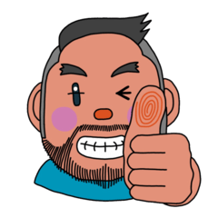 [LINEスタンプ] ガチムチお髭のあっくん