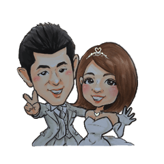 [LINEスタンプ] Wedding Anniversary (susumu ＆ megumi)