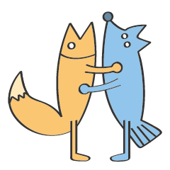 [LINEスタンプ] Fish tail fox ＆ fox tail fish