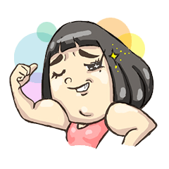 [LINEスタンプ] Strong arm girl