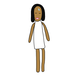 [LINEスタンプ] Woman in white