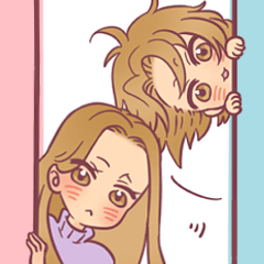 [LINEスタンプ] 女の子と男の子の日常編