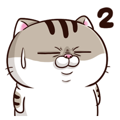 [LINEスタンプ] fat cat Ami 2の画像（メイン）