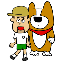 [LINEスタンプ] 犬と男 惰性編
