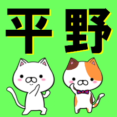[LINEスタンプ] 超★平野(ひらの・ヒラノ)なネコの画像（メイン）
