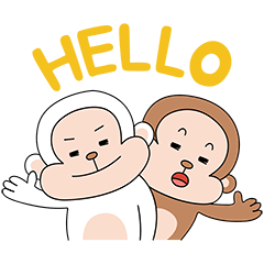 [LINEスタンプ] Hello！ Bimong ＆ Samong