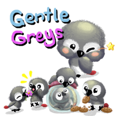 [LINEスタンプ] GentleParrots (African Grey)