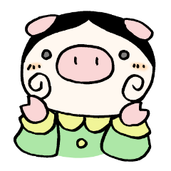 [LINEスタンプ] みちあんないのこぶた ベーシック8個セット