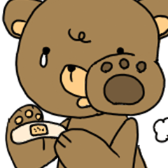 [LINEスタンプ] Bear collapses