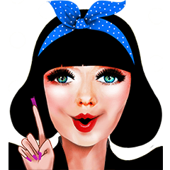 [LINEスタンプ] chu chu nails girl 