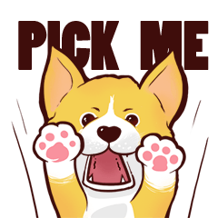 [LINEスタンプ] Corgi want to say (English Ver.)