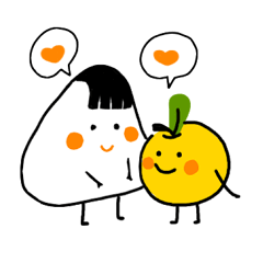 [LINEスタンプ] onigiri love mikan