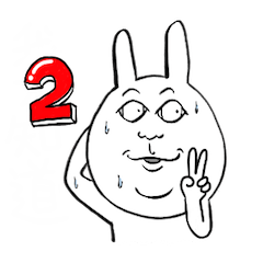 [LINEスタンプ] Expression White Rabbits 2