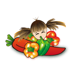 [LINEスタンプ] Vege girl