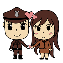 [LINEスタンプ] Police＆Teacher