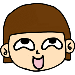 [LINEスタンプ] short hair and crazy girl