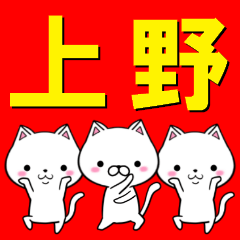 [LINEスタンプ] 超★上野(うえの・ウエノ)なネコの画像（メイン）