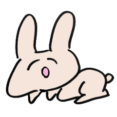 [LINEスタンプ] 適度に適当なウサギの画像（メイン）