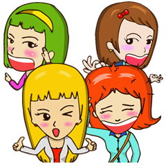 [LINEスタンプ] Office Girl Group