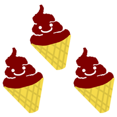 [LINEスタンプ] チョコアイス ソフトクリームの妖精