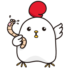 [LINEスタンプ] Hello ！ The white chicken