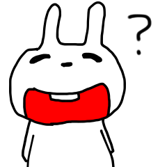 [LINEスタンプ] うさぎの疑問