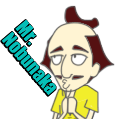 [LINEスタンプ] Mr.Nobunaka(English version)