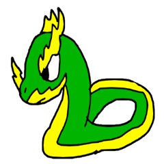 [LINEスタンプ] green serpent