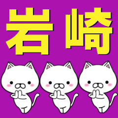 [LINEスタンプ] 超★岩崎(いわさき・いわざき)なネコの画像（メイン）