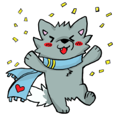[LINEスタンプ] scarfywolf