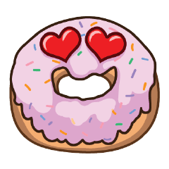[LINEスタンプ] Donuts in Love！