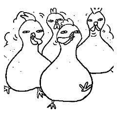 [LINEスタンプ] Chicken and Duck life soup - Life (1)