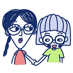 [LINEスタンプ] GirlS with glasses