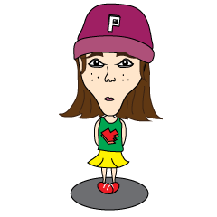 [LINEスタンプ] Local Teenager (Girl)