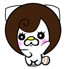 [LINEスタンプ] 白猫のうんちゃん★愉快な仲間と日常編