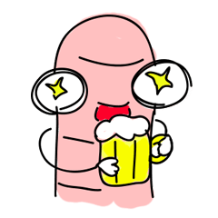 [LINEスタンプ] Little Cute Worm - HNon Noi Narak