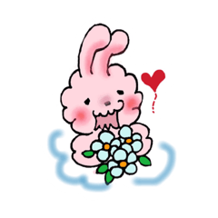 [LINEスタンプ] もこもこうさぎのももちゃん