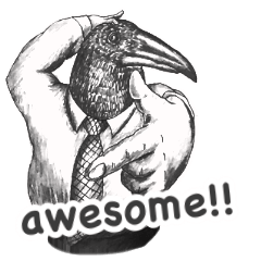 [LINEスタンプ] Strange crow uncle.