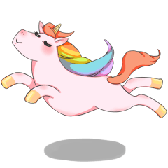 [LINEスタンプ] rainbow unicorn