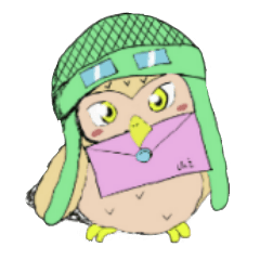 [LINEスタンプ] フクロウのユニ君