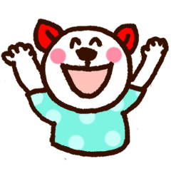 [LINEスタンプ] にこにこくまさん