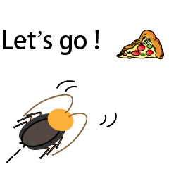 [LINEスタンプ] gogo cockroach