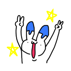 [LINEスタンプ] ホッキョクウサギと謎の生物はこみん