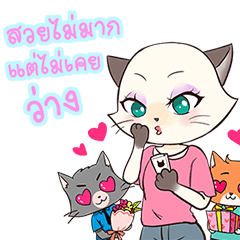 [LINEスタンプ] meawnoi maomoi