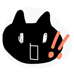 [LINEスタンプ] 黒猫スタンプ typeA