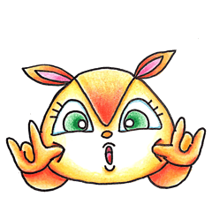 [LINEスタンプ] オレンジのリス